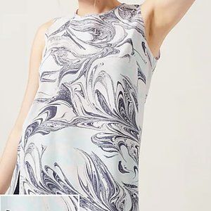 Athleta Tank XS Refined Zephyr Sumi Marble Light Blue
